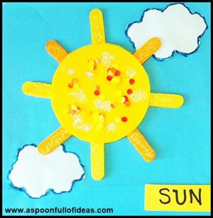 sun kids craft - spring craft - crafts for kids- kid crafts - acraftylife.com #preschool #kidscraft #craftsforkids