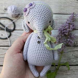 elephant crochet pattern- animal crochet pattern pdf - amigurumi acraftylife.com #crochet #crochetpattern