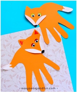 fox Crafts for kids- fall kid craft - letter F - woodland craft - fox craft preschool - acraftylife.com #kidscrafts #craftsforkids #preschool