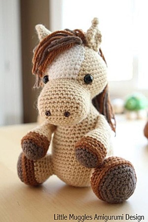amigurumi crochet horse pattern- pony pattern - crochet pattern pdf - amigurumi amorecraftylife.com #crochet #crochetpattern