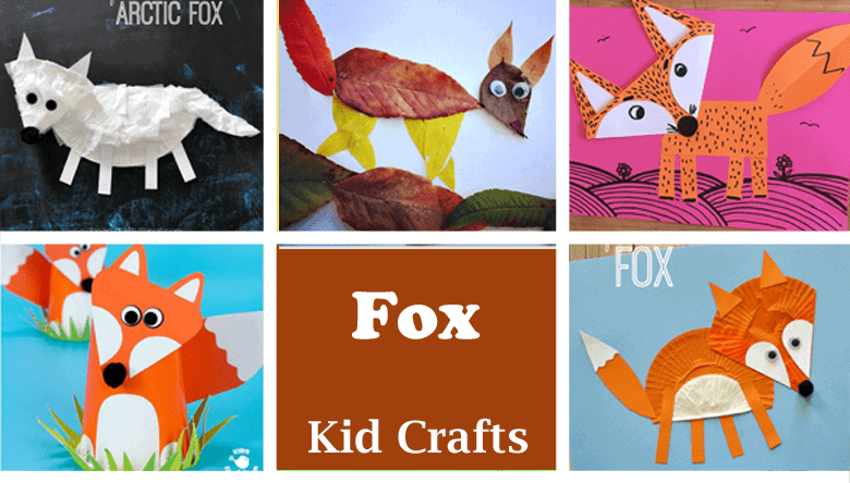fox Crafts for kids- fall kid craft - letter F - woodland craft - fox craft preschool - acraftylife.com #kidscrafts #craftsforkids #preschool