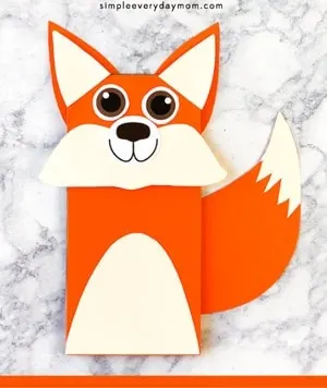 fox Crafts for kids- fall kid craft - letter F - woodland craft - fox craft preschool - acraftylife.com #kidscrafts #craftsforkids #preschool