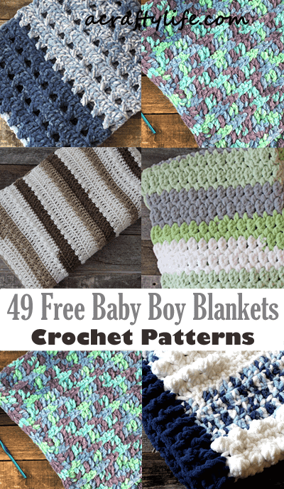 crochet baby boy blanket pattern - acraftylife.com- baby afghan -crochet pattern #baby #crochet #crochetpattern #freecrochetpattern