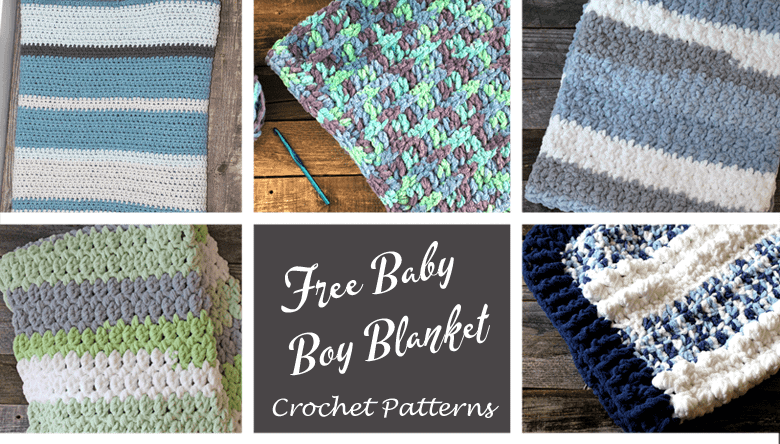 crochet baby boy blanket pattern - acraftylife.com- baby afghan -crochet pattern #baby #crochet #crochetpattern #freecrochetpattern