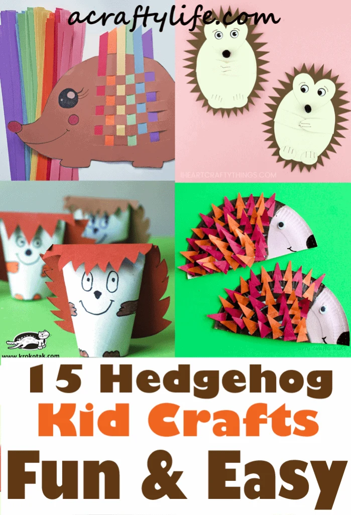 Hedgehog Crafts for kids- fall kid craft - letter H - woodland craft - hedgehog craft preschool - hibernation craft- acraftylife.com #kidscrafts #craftsforkids #preschool