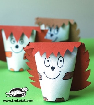 Hedgehog Crafts for kids- fall kid craft - letter H - woodland craft - hedgehog craft preschool - hibernation craft- acraftylife.com #kidscrafts #craftsforkids #preschool