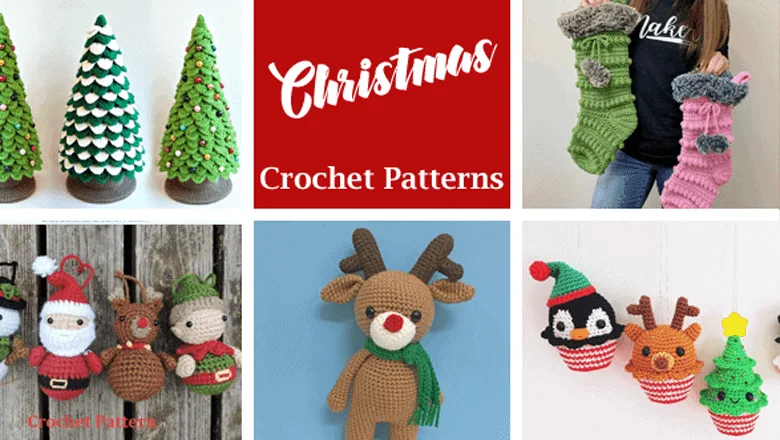 free crochet Christmas patterns - winter - home decor- acraftylife.com #crochet #crochetpattern #diy #christmas