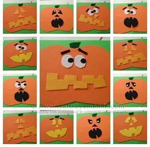 jack-o-lantern crafts for preschoolers -fall kid craft - halloween kid craft- crafts for kids - acraftylife.com #kidscraft #craftsforkids #preschool