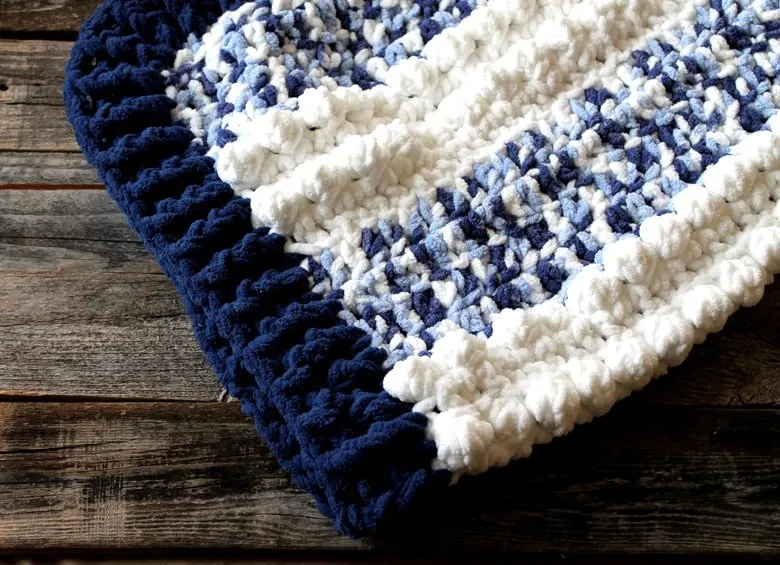 Easy Lagoon Crochet Baby Blanket Pattern - A More Crafty Life