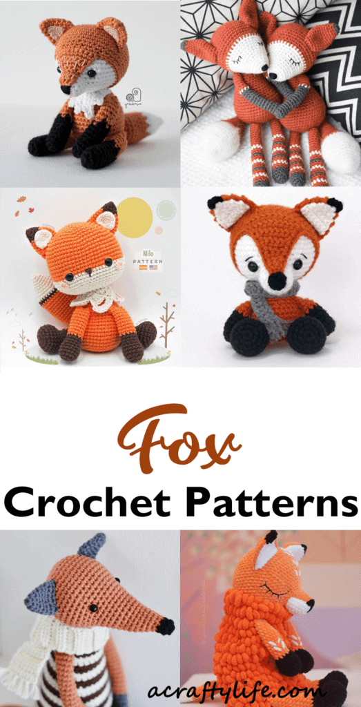 crochet fox pattern - amigurumi crochet pattern - acraftylife.com #crochet #crochetpattern #diy #amigurumi