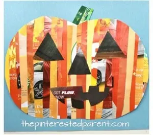 jack-o-lantern crafts for preschoolers -fall kid craft - halloween kid craft- crafts for kids - acraftylife.com #kidscraft #craftsforkids #preschool