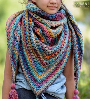 crochet shawl pattern- scarf crochet pattern pdf wrap - acraftylife.com #crochet #crochetpattern