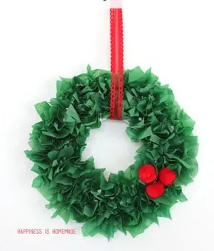 christmas wreath crafts for kids - christmas kid craft - arts and crafts activities - acraftylife.com #kidscraft #craftsforkids #preschool