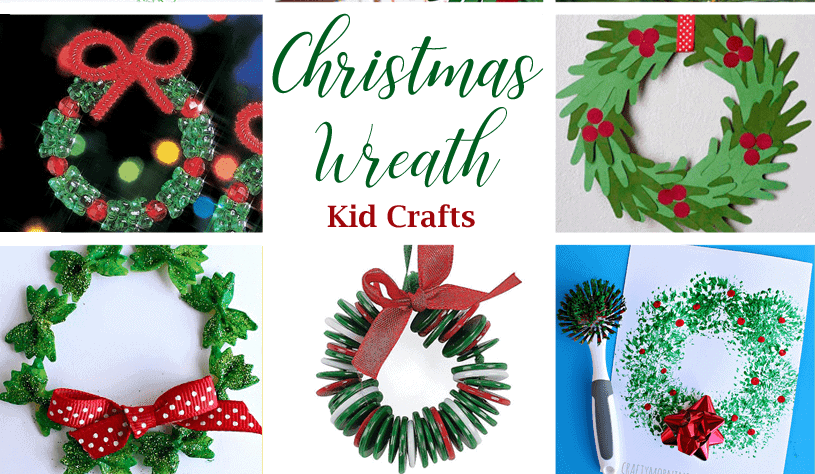 christmas wreath crafts for kids - christmas kid craft - arts and crafts activities - acraftylife.com #kidscraft #craftsforkids #preschool