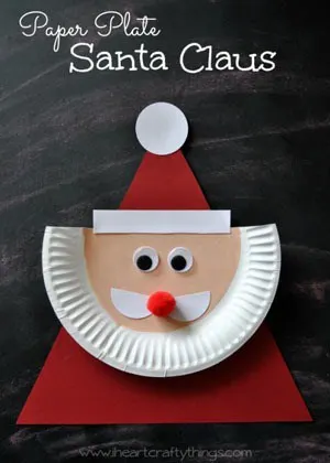 Santa Crafts for Kids - christmas kid craft - arts and crafts activities - acraftylife.com #kidscraft #craftsforkids #christmas #preschool