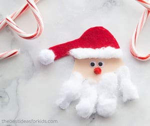 Santa Crafts for Kids - christmas kid craft - arts and crafts activities - acraftylife.com #kidscraft #craftsforkids #christmas #preschool