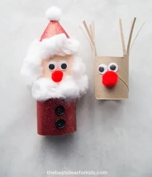 Santa Crafts for Kids - christmas kid craft - arts and crafts activities - acraftylife.com #kidscraft #craftsforkids #christmas #preschool