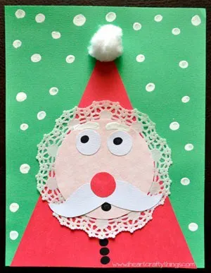 Santa Crafts for Kids - christmas kid craft - arts and crafts activities - acraftylife.com #kidscraft #craftsforkids #christmas #preschool