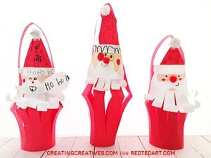 Santa Crafts for Kids - christmas kid craft - arts and crafts activities - acraftylife.com #kidscraft #craftsforkids #christmas #preschool