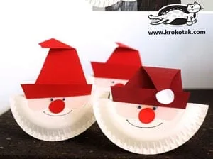 Santa Crafts for Kids - christmas kid craft - arts and crafts activities - acraftylife.com #kidscraft #craftsforkids #christmas #preschool