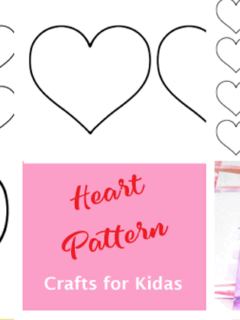 free large, medium, small pattern for heart - valentine's day crafts for kids- heart kid crafts - acraftylife.com #preschool #kidscraft #craftsforkids