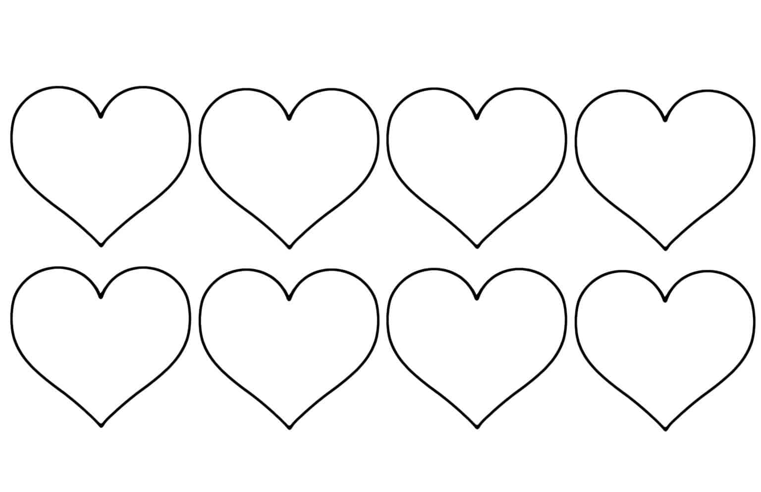 Free Pattern for Heart Template Printable Valentine's Day A Crafty Life