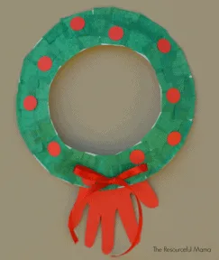 christmas wreath crafts for kids - christmas kid craft - arts and crafts activities - acraftylife.com #kidscraft #craftsforkids #preschool