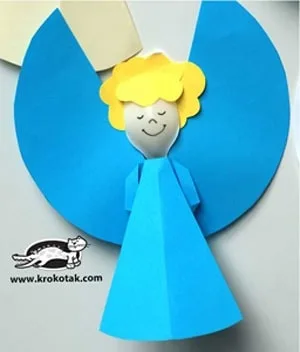 angel crafts for kids - christmas kid craft ideas - arts and crafts activities - acraftylife.com #kidscraft #craftsforkids #preschool