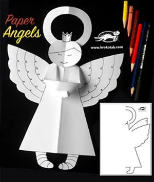 angel crafts for kids - christmas kid craft ideas - arts and crafts activities - acraftylife.com #kidscraft #craftsforkids #preschool