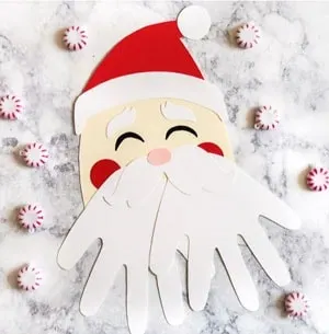 Santa Crafts for Kids - christmas kid craft - arts and crafts activities - acraftylife.com #kidscraft #craftsforkids #christmas #preschool