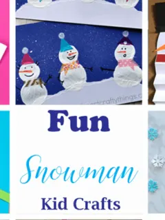 snowman crafts for kids- arts and crafts activities -winter kid craft- acraftylife.com #kidscraft #craftsforkids #winter #preschool