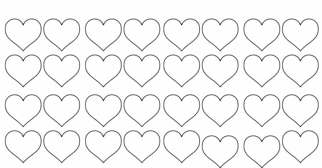 free pattern for heart template printable valentine s day a crafty life