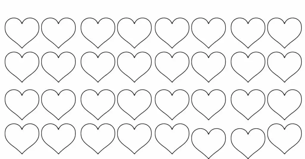 Free Pattern for Heart Template Printable - Valentine's Day - A Crafty Life