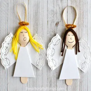 angel crafts for kids - christmas kid craft ideas - arts and crafts activities - acraftylife.com #kidscraft #craftsforkids #preschool