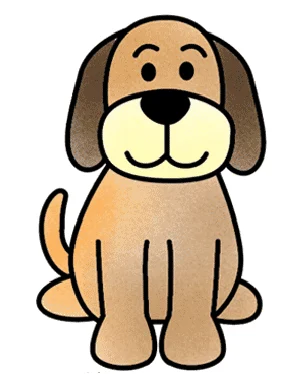 Dog Clipart-cartoon drawing of a cute dog outline-saigonsouth.com.vn