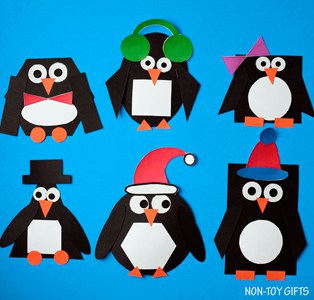 penguin crafts for preschoolers- arts and crafts activities -winter kid craft- acraftylife.com #kidscraft #craftsforkids #winter #preschool