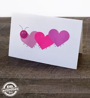 Valentine's Day crafts for preschoolers- valentine's day card crafts for kids- heart kid crafts - acraftylife.com #preschool #kidscraft #craftsforkids