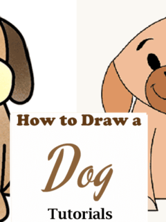 How to draw a dog step by step - easy drawing tutorials - videos- acraftylife.com #kidscraft #craftsforkids #drawing