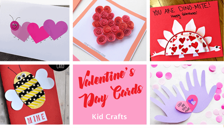 Valentine's Day crafts for preschoolers- valentine's day card crafts for kids- heart kid crafts - acraftylife.com #preschool #kidscraft #craftsforkids