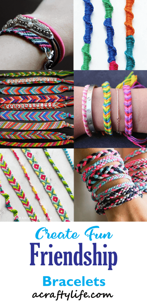  diferentes tipos de pulseiras de amizade para fazer - pulseiras DIY - Artesanato para crianças - tweens - acraftylife.com #craftsforkids #kidscrafts