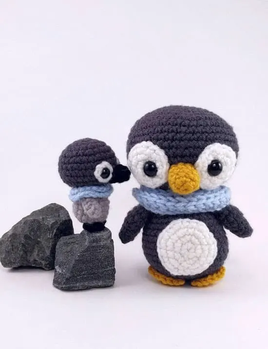 penguin crochet pattern - stuffed penguin toy - animal crochet pattern - acraftylife.com #crochet #crochetpattern #amigurumi #diy