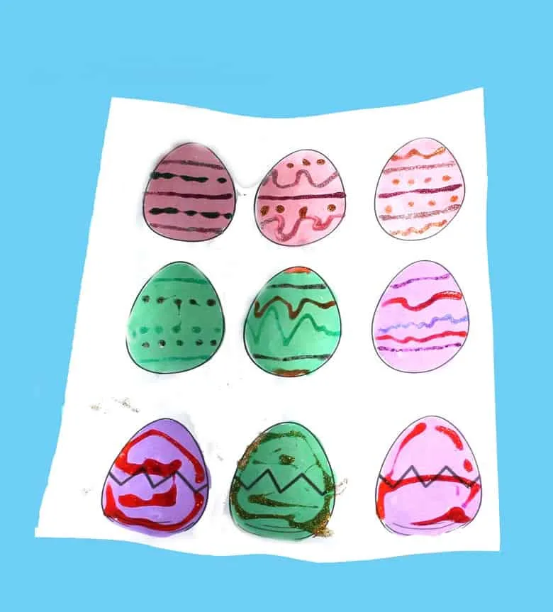 printable Easter egg template kid crafts - crafts for kids - spring craft for kids -acraftylife.com #kidscraft #craftsforkids #preschool