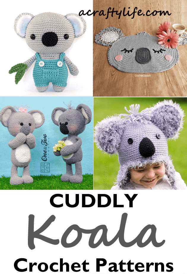 koala crochet pattern -amigurumi - printable pdf - acraftylife.com #crochet #crochetpattern #amigurumi