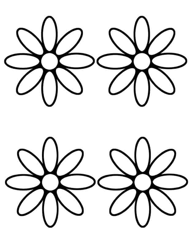 Flower Template Free Printable With