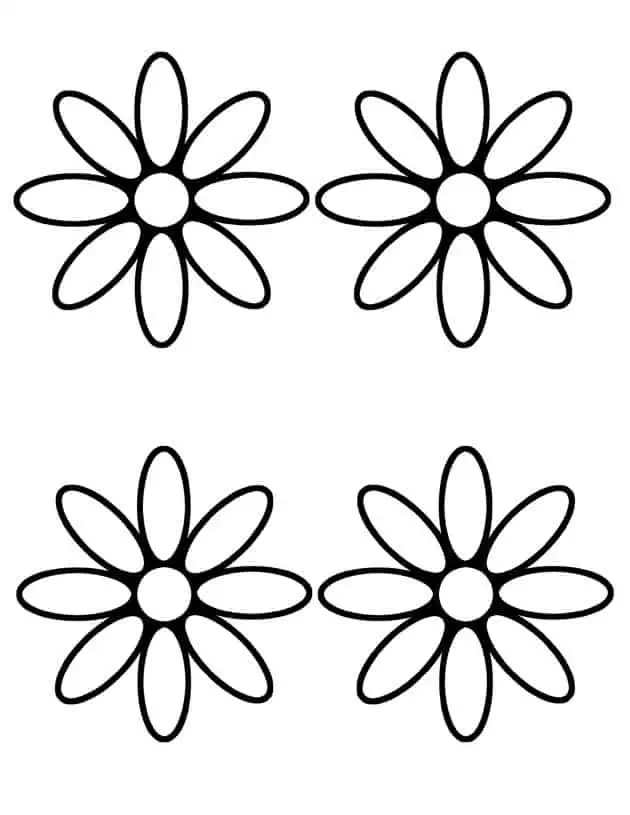 Flower Template Free Printable With