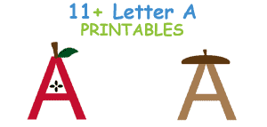 Letter A Printables template Activities - Crafts for Letter A - Preschool kid craft - alphabet math recipe acraftylife.com #preschool #craftsforkids #kidscrafts