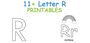 Letter R Printable Worksheets for Preschoolers - template Activities - Crafts for Letter R - Preschool kid craft - alphabet math recipe acraftylife.com #preschool #craftsforkids #kidscrafts
