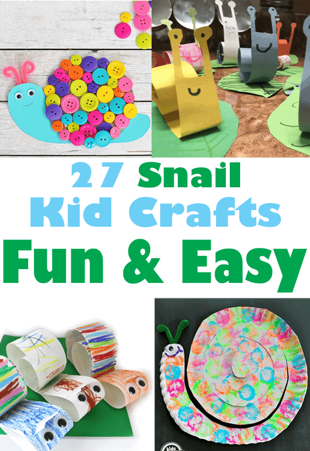 Make fun and easy snail crafts for preschool.