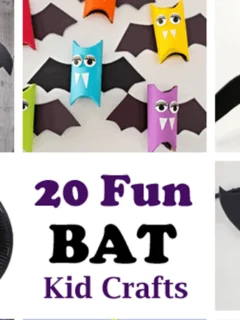 bat craft for kids - Halloween kid craft - fall kid craft -acraftylife #kidscraft #craftsforkids #preschool