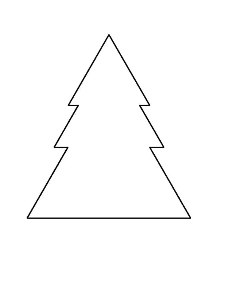 christmas tree template cut out crafts - christmas kid craft - arts and crafts activities - acraftylife.com #kidscraft #craftsforkids #preschool